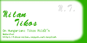 milan tikos business card